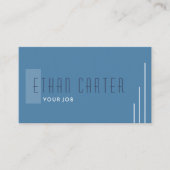 Blaues elegantes Berufliches Monogramm Visitenkarte (Vorderseite)