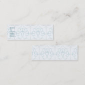 Blaues elegantes - dünn mini visitenkarte (Vorne/Hinten)