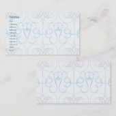 Blaues elegantes - Geschäft Visitenkarte (Vorne/Hinten)