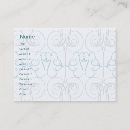 Blaues elegantes - mollig visitenkarte (Vorderseite)