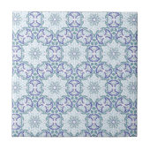 Blaues elegantes Muster verzierte Fliese oder (Vorderseite)