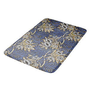 Blaues elegantes, Vintages Muster Badematte