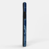 blaues elektronisches Leiterplatten-Computermuster Case-Mate iPhone Hülle (Hinten/Rechts)