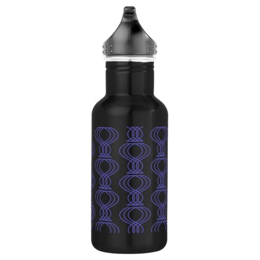Blaues Endmuster Edelstahlflasche (Rechts)