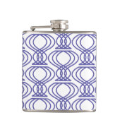 Blaues Endmuster Flachmann (Vorderseite)