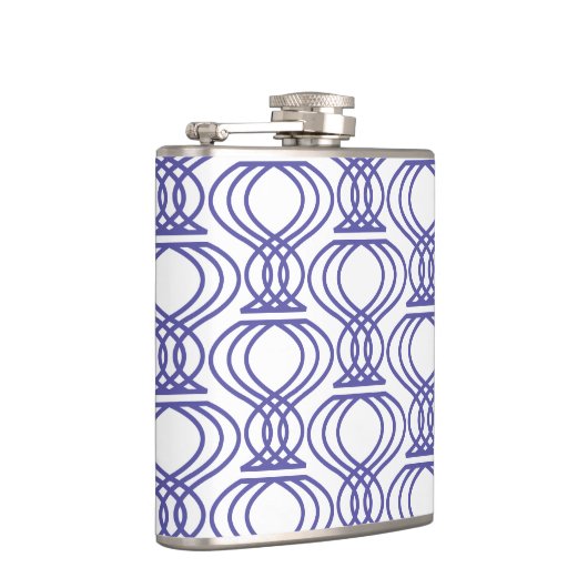 Blaues Endmuster Flachmann (Rechts)