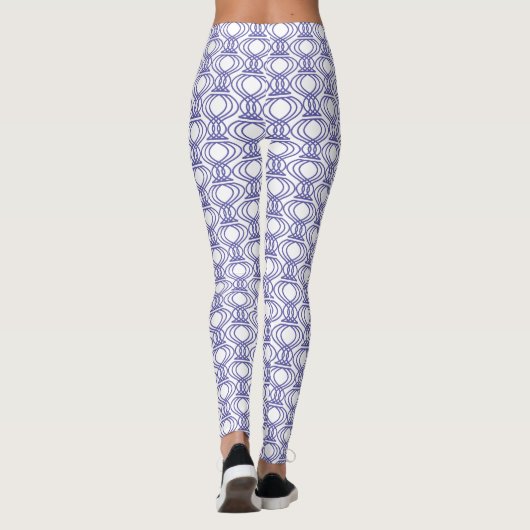 Blaues Endmuster Leggings (Rückseite)