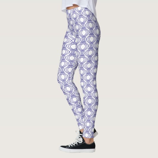 Blaues Endmuster Leggings (Links)
