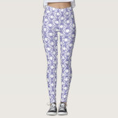Blaues Endmuster Leggings (Vorderseite)