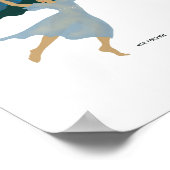 Blaues Engelgemälde von TR Forsman Poster (Ecke)