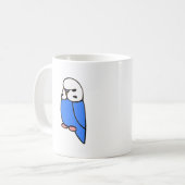 Blaues Englisch Budgie Kaffeetasse (Vorderseite Links)
