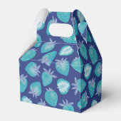 Blaues Erdbeermuster Geschenkschachtel (Rückseite)