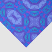 Blaues Ethnic Boho Abstrakt Mosaic Geometric Muste Seidenpapier (Ausschnitt)