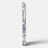 Blaues ethnisches Elefant-Muster Case-Mate iPhone Hülle (Rückseite / Links)