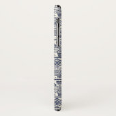 Blaues ethnisches Elefant-Muster Case-Mate iPhone Hülle (Hinten/Links)