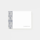 Blaues ethnisches Elefant-Muster Post-it Klebezettel (Vorderseite)