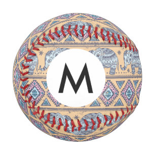 Blaues ethnisches Elefantenstamm Baseball