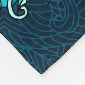 Blaues ethnisches Mandala. Raster-Kopie Fleecedecke (Ecke)