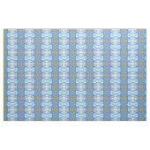 blaues ethnisches Muster des Fraktals Stoff (Yard (91,4 cm))
