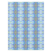 blaues ethnisches Muster des Fraktals Tischdecke (Vorderseite)