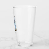 Blaues Eule Minimalistisch Kids Glas (Links)