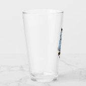 Blaues Eule Minimalistisch Kids Glas (Rechts)