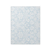 Blaues extravagantes Damastmuster Notizblock (Rotiert)