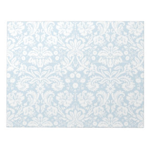 Blaues extravagantes Damastmuster Notizblock