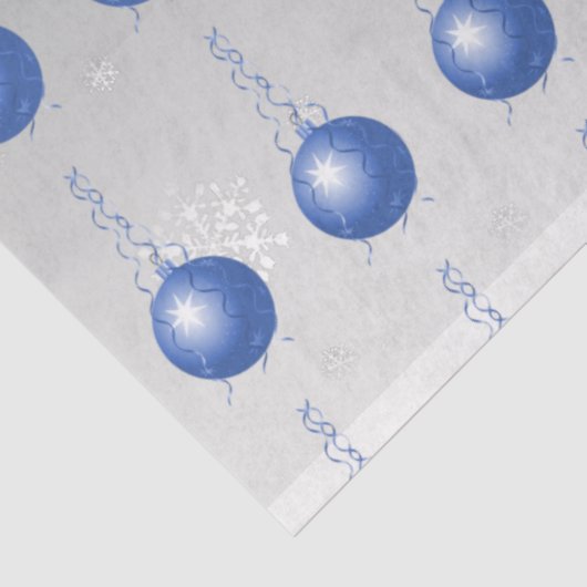 Blaues Extravagantes Weihnachtsgeschmuckpapier Seidenpapier (Ausschnitt)