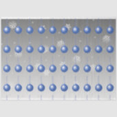 Blaues Extravagantes Weihnachtsgeschmuckpapier Seidenpapier (Vorderseite)