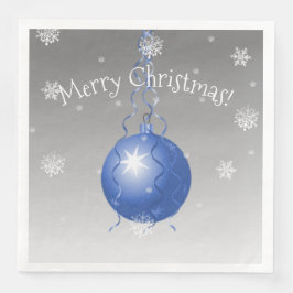 Blaues Extravagantes Weihnachtsschmuckpapier Napki Serviette
