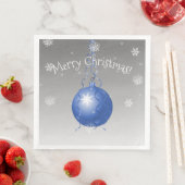 Blaues Extravagantes Weihnachtsschmuckpapier Napki Serviette (Beispiel)