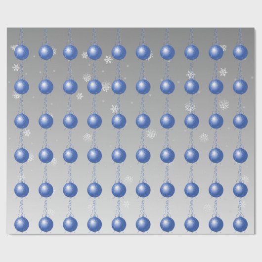 Blaues Extravagantes Zierpapier Geschenkpapier (Flach)