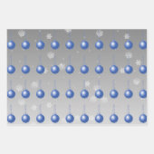 Blaues Extravagantes Zierpapier Geschenkpapier Set (Vorderseite 3)