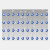 Blaues Extravagantes Zierpapier Geschenkpapier Set (Vorderseite 2)