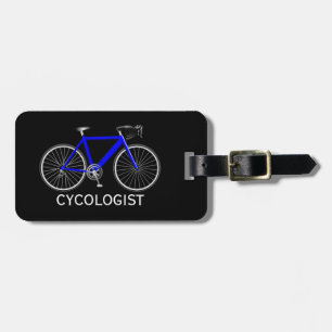 Blaues Fahrrad auf Schwarz Gepäckanhänger