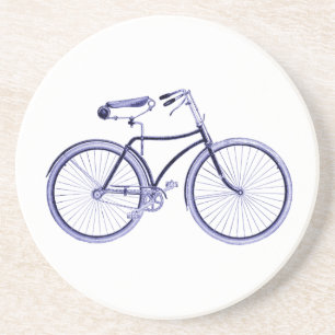Blaues Fahrrad Coaster Getränkeuntersetzer