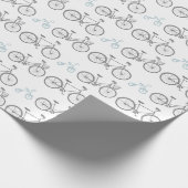 Blaues Fahrrad Geschenkpapier (Ecke)