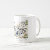 Blaues Fahrrad Kaffeetasse (VorderseiteRechts)