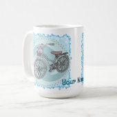 Blaues Fahrrad Kaffeetasse (Vorderseite Links)