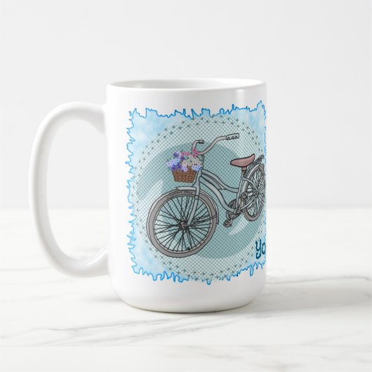 Blaues Fahrrad Kaffeetasse (Links)