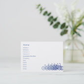 Blaues Fahrrad - mollig Visitenkarte (Stehend Vorderseite)