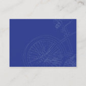 Blaues Fahrrad - mollig Visitenkarte (Rückseite)
