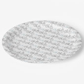 Blaues Fahrrad Pappteller (Schrägansicht)