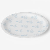 Blaues Fahrrad Pappteller (Schrägansicht)