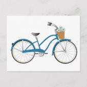 Blaues Fahrrad Postkarte (Vorderseite)