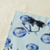 Blaues Fahrrad Strandtuch (Beispiel)