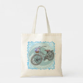 Blaues Fahrrad  Tragetasche (Rückseite)