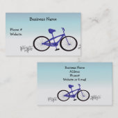 Blaues Fahrrad Visitenkarte (Vorne/Hinten)