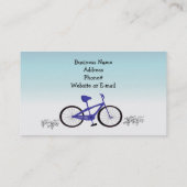Blaues Fahrrad Visitenkarte (Rückseite)